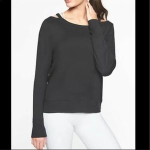 Athleta cutout neck sweatshirt top size M